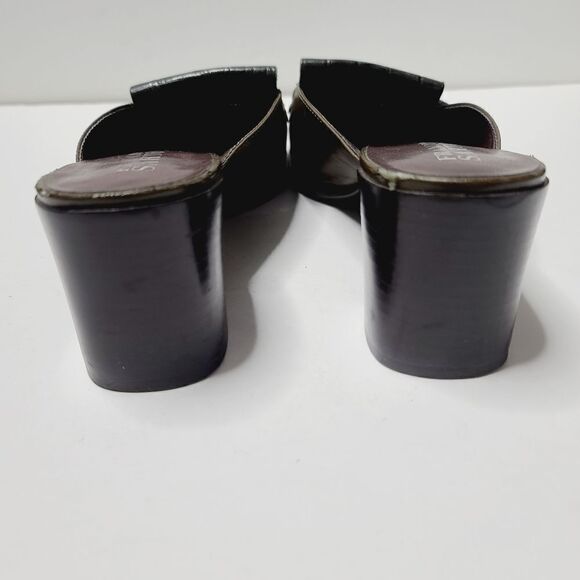 Franco Sarto Brown Croc Leather Slide On Mule Size 8 - Picture 5 of 16